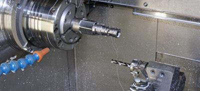 A close-up image of CNC machine spindle
