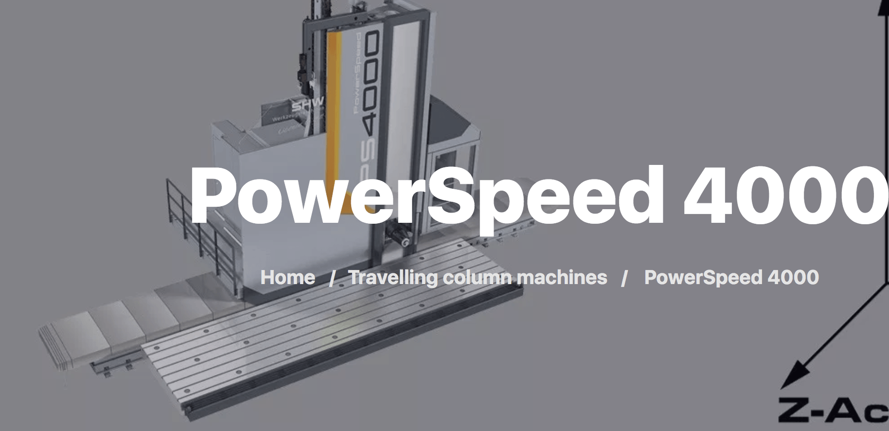 Powerspeed 4000 travelling column machine