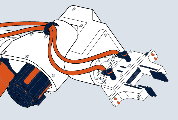 Illustration of a cnc machine