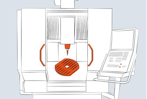 CNC lathe machine drawing
