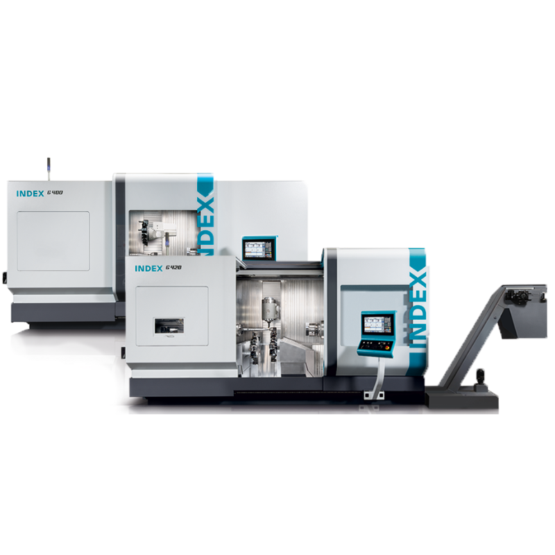 INDEX G400 and G420 machines, one infront of the other