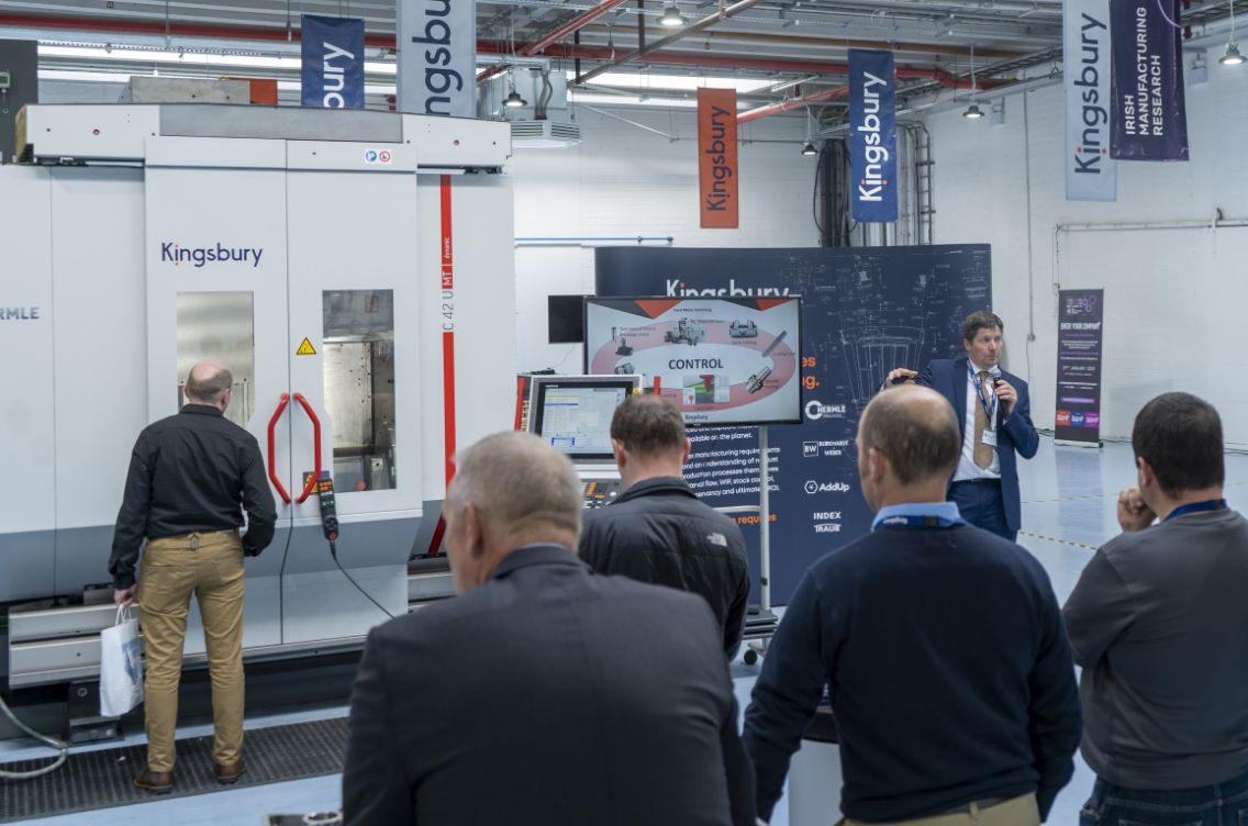 Kingsbury employee presenting about automation