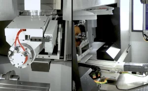the inside of a CNC machine up close