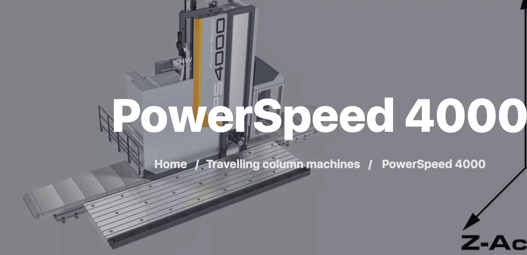 Powerspeed 4000 travelling column machine