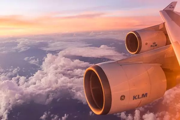 Aeroplane in the sky