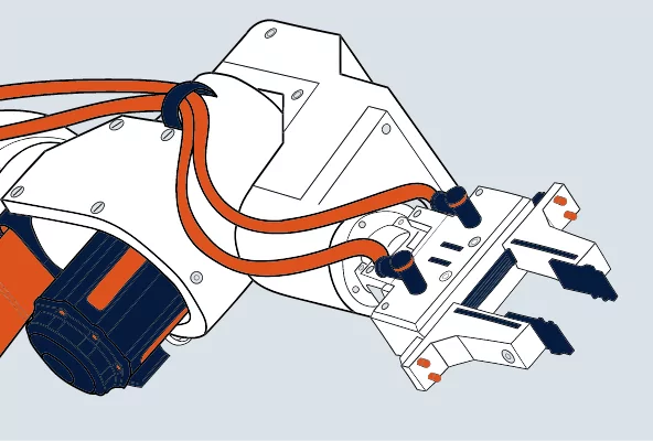 Illustration of a cnc machine