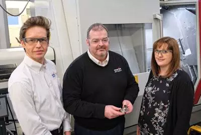 Neil Lawson, operations director at Martin Aerospace with Kingsbury Staff