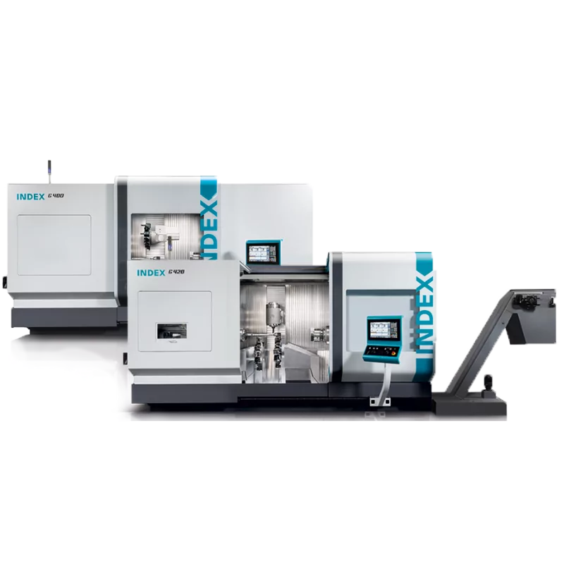 INDEX G400 and G420 machines, one infront of the other