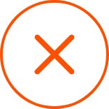 Cross icon representing disadvantages