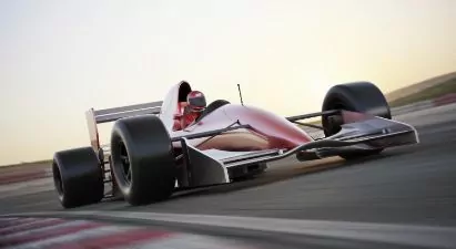 Race car on track